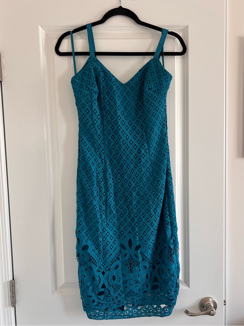 WHBM Teal Lace Spaghetti-Strap Dress - Elegant Summer Cocktail Dress 👗